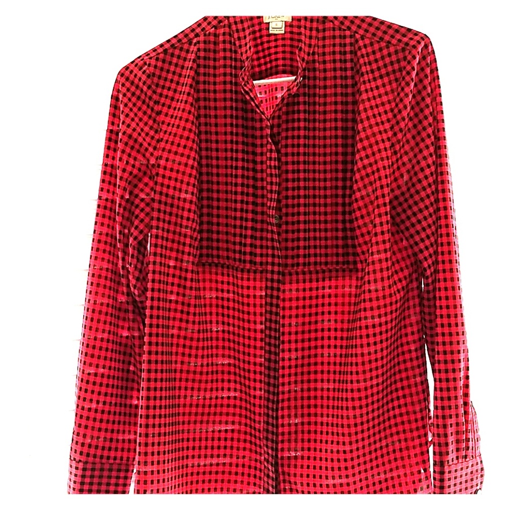 Plaid J. Crew long sleeve top